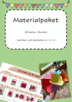 Vorschau - selbst erstellte Cliparts/Grafiken - Karte mit 3D Blumen - Deckblatt