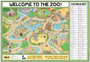 Vorschau - Arbeitsblätter - AT THE ZOO - Wimmelbild + Aufgaben (Englisch 3.-5. Schulstufe) - Seite 3