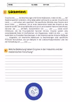 Vorschau - Arbeitsblätter - Enzyme Arbeitsblatt - Fragen + Lückentext - Seite 2