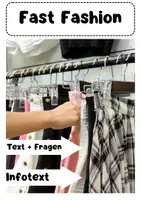 Vorschau - Arbeitsblätter - Fast Fashion - 6 Fragen zum Text - Deckblatt