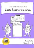 Vorschau - Arbeitsblätter - Coole Roboter zeichnen - Kunst fachfremd - Deckblatt