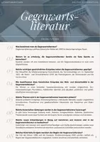 Vorschau - Arbeitsblätter - Gegenwartsliteratur Wiederholungsfragen Quiz - Seite 2