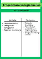 Vorschau - Merkblätter - Erneuerbare Energien Vor- und Nachteile - Deckblatt
