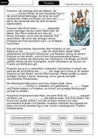 Vorschau - Arbeitsblätter - Lückentext Poseidon - Griechische Götter - Seite 1