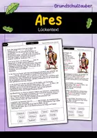 Vorschau - Arbeitsblätter - Lückentext Ares - Griechische Götter - Deckblatt