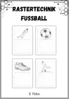 Vorschau - Arbeitsblätter - Rastertechnik Fußball Level 2 - Zeichnen lernen - Seite 3