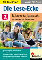 Vorschau - Arbeitsblätter - Die Lese-Ecke Band 2 | Sachtexte einfache Sprache Jugendliche, Gewalt, Mobbing, Praktikum | Deutsch Klasse 8-11 Sekundarstufe Leseförderung - Deckblatt