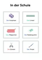 Vorschau - Fördermaterial/Inklusion - In der Schule - Wortschatz: Kärtchen - Seite 3