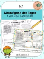 Vorschau - Arbeitsblätter - Malaufgabe des Tages - Einmaleins - Deckblatt