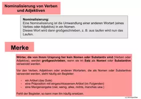 Vorschau - Arbeitsblätter - Nominalisierung/Substantivierung von Adjektiven und Verben - Seite 3