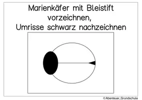 Vorschau - Mal- und Bastelvorlagen - Kunstidee Frühling Marienkäfer - Seite 3