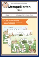 Vorschau - Anderer Materialtyp - Stempelkarten: Klassentier Hase / Kaninchen (Verstärkungs-/Belohnungssystem/Token) - Deckblatt