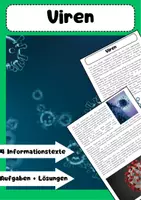 Vorschau - Arbeitsblätter - Viren - Info-Texte + Aufgaben - Deckblatt