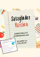 Vorschau - Arbeitsblätter - Märchen: Satzgliederbestimmung - Deckblatt
