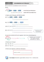 Vorschau - Arbeitsblätter - Einführung Ausmultiplizieren von 2 Klammern – Arbeitsblatt Mathematik - Seite 3