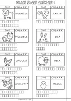 anteprima - Esercizi - VERSI DEGLI ANIMALI - FRASI MINIME - Pagina di copertina