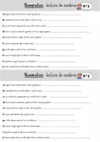 Aperçu - Feuilles d'exercices - Lire et écrire des grands nombres (5ème-6ème) - Page de couverture