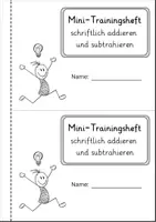 Vorschau - Arbeitsblätter - Mini-Trainingsheft: schriftlich addieren und subtrahieren - Seite 2