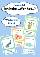 Vorschau - Spiele - Wörter mit Pf / Lesespiel Ich habe ... Wer hat ...? in 2 Versionen - Deckblatt