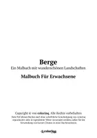 Vorschau - Arbeitsblätter - Berge ❂ Ausmalbilder (54 Malvorlagen) - Seite 1
