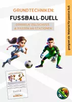 Vorschau - Unterrichtsreihen - Fußball Technik (motivierend an Wettkampf-Stationen) - Deckblatt