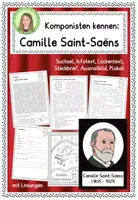 Vorschau - Arbeitsblätter - Komponisten kennen: "Camille Saint-Saens" - Deckblatt