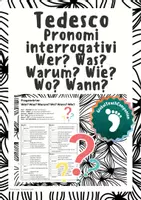 anteprima - Esercizi - Tedesco - Pronomi interrogativi - Wer? Was? Warum? Wie? Wo? Wann? - Pagina di copertina