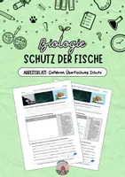 Vorschau - Arbeitsblätter - Gefahren & Schutz der Fische - Überfischung - Deckblatt
