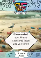 Vorschau - Klassenarbeiten - Klassenarbeit "Sachtexte lesen und verstehen: Nachhaltigkeit und Umweltschutz" đżđ mit EWH - Deckblatt
