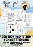 Vorschau - Arbeitsblätter - Rätselaufgaben zum Thema Raupe und Schmetterling/Symmetrie - Deckblatt