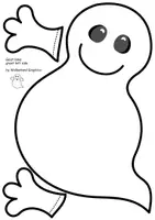 Vorschau - Mal- und Bastelvorlagen - Geist Bastelvorlage Halloween Gespenst Gruselgeschichte - Seite 3
