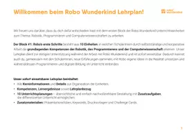 Vorschau - Stundenentwürfe - Lehrplan Block #1: Einführung in die Robotik und das Programmieren. Themengebiet: Robos erste Schritte - Seite 2