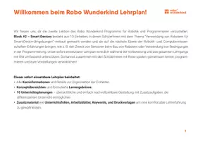 Vorschau - Stundenentwürfe - Lehrplan Block #2: Einführung in die Robotik und das Programmieren. Themengebiet: Smart Devices - Seite 2
