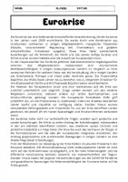 Vorschau - Arbeitsblätter - Die Eurokrise - 6 Fragen zum Text - Seite 1