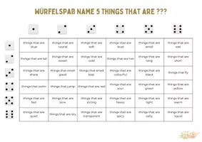 Vorschau - Spiele - Würfelspaß: Name 5 things that are Wortschatz Training - Seite 2
