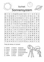 Vorschau - Arbeitsblätter - Suchsel Sonnensystem / Buchstabengitter (differenziert) - Seite 2