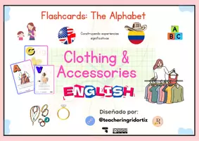 Vista previa - Tarjetas / Manipulativos - Flashcards: The Alphabet about Clothes - Portada