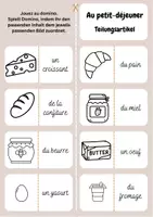 Vorschau - Arbeitsblätter - Domino le petit-déjeuner - Deckblatt