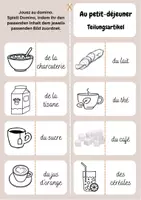 Vorschau - Arbeitsblätter - Domino le petit-déjeuner - Seite 1