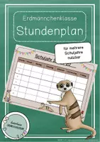 Vorschau - Anderer Materialtyp - Erdmännchenklasse - Stundenplan (editierbar) - Deckblatt