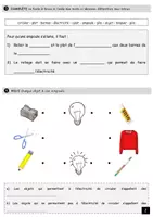 Aperçu - Feuilles d'exercices - L'éléctricité - dossier révisions CEB (5è-6è) - Page 1