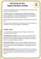 anteprima - Materiale per pittura e bricolage - Opera fiabesca Hansel e Gretel - Pupazzi a dito nella lezione di musica - Pagina 1