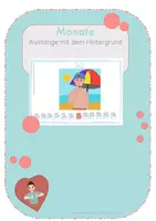 Vorschau - Fördermaterial/Inklusion - Aushänge - Monate mit dem Hintergrund - Gebärdensprache - Deckblatt