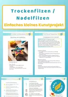 Vorschau - Mal- und Bastelvorlagen - Trockenfilzen - einfaches Nadelfilzen mit Keksausstechern - Deckblatt