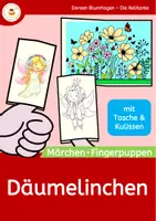 Vorschau - Mal- und Bastelvorlagen - Märchen-Fingerpuppen: Däumelinchen - Deckblatt