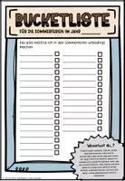 Vorschau - Arbeitsblätter - Schuljahresende Bucketliste Sommerferien - Seite 2