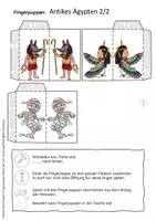 Vorschau - Mal- und Bastelvorlagen - Antikes Ägypten - Fingerpuppen - Seite 3