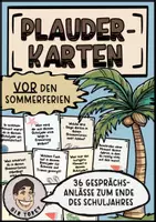 Vorschau - Anderer Materialtyp - Plauderkärtchen zum Schuljahresende, Sommerferien, Klasse 7,8,9 - Deckblatt