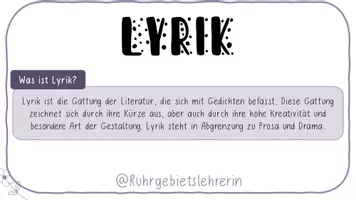 Vorschau - Poster - Lyrik Lernposter Präsentation Gedichte - Seite 1