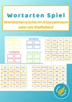 Vorschau - Spiele - Wortarten Spiel mit Bewegung - Deckblatt
